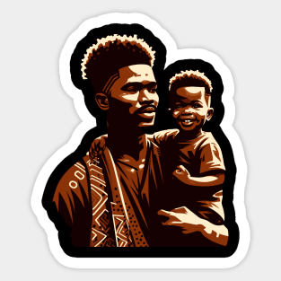 Afrocentric Father And Son Sticker